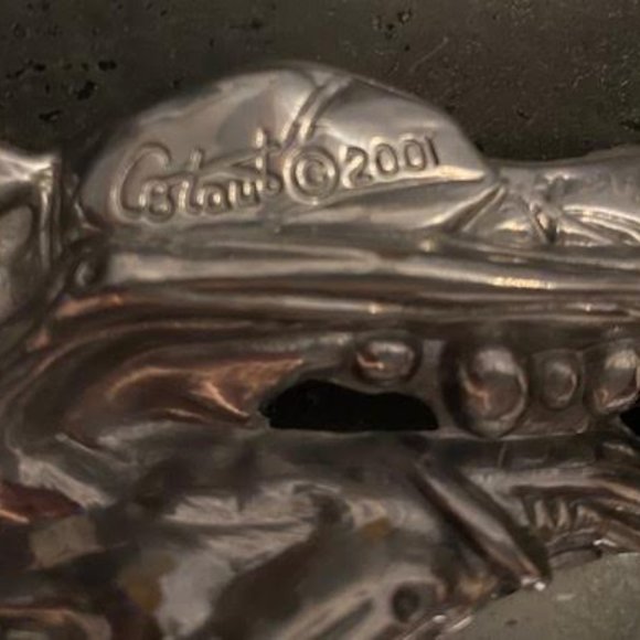 Beautiful CB Taub 2001 Vtge Grapes & Vines Footed Tray, Dish Holder, Fruit Bowl - Picture 2 of 5